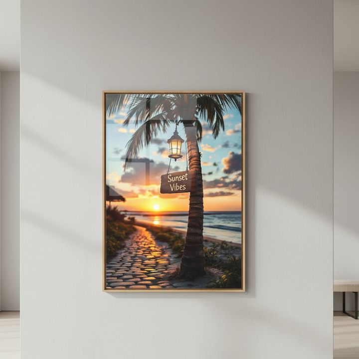 Sunset Vibes Tropical Path Canvas