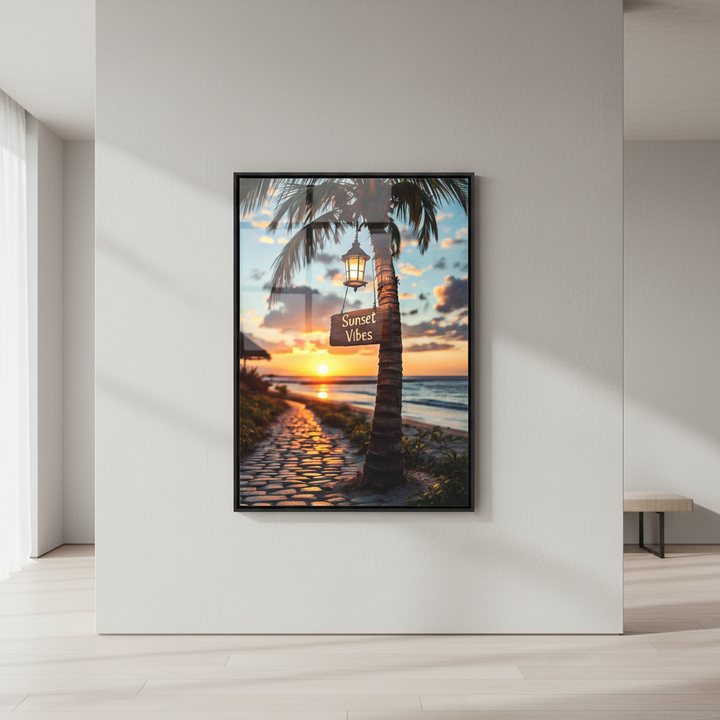 Sunset Vibes Tropical Path Canvas