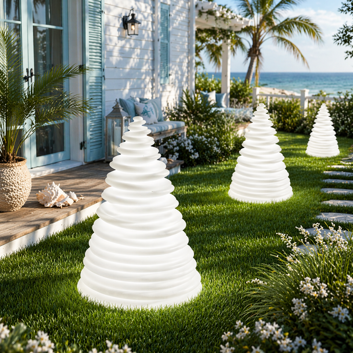 Outdoor Sculptural Cone Lights