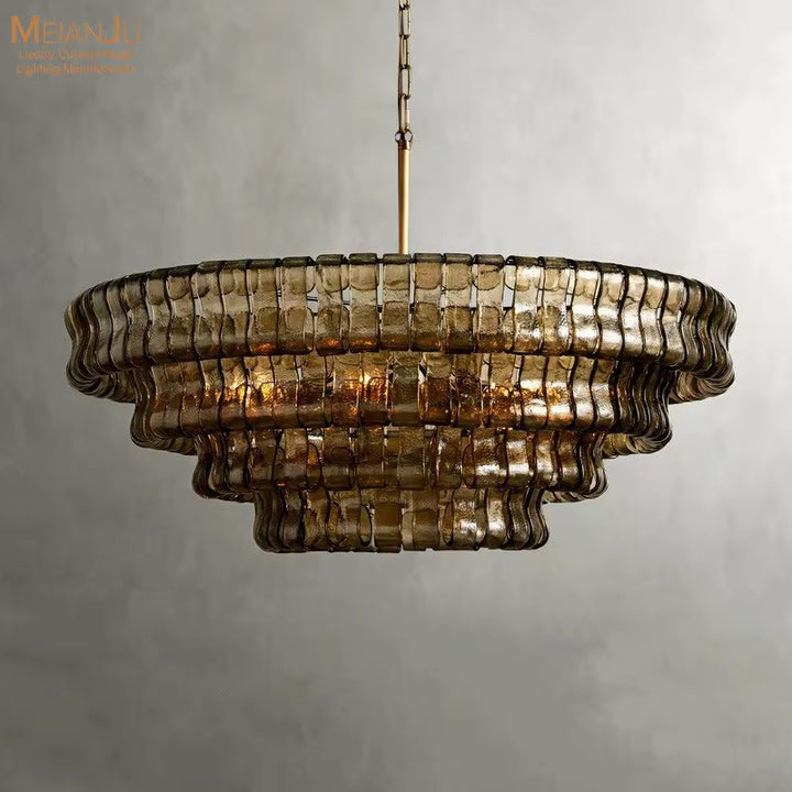 Smoke Murano Glass Chandelier