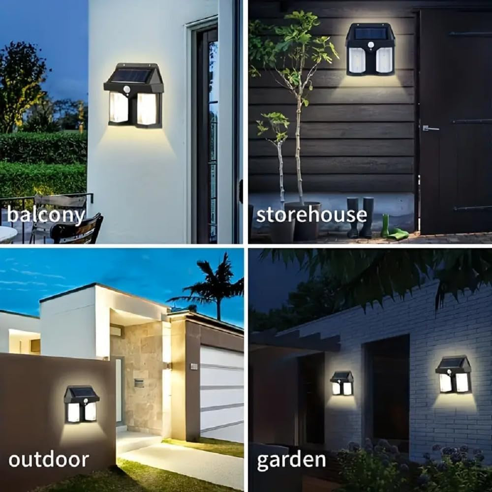 Solar Motion-Sensor Outdoor Wall Light