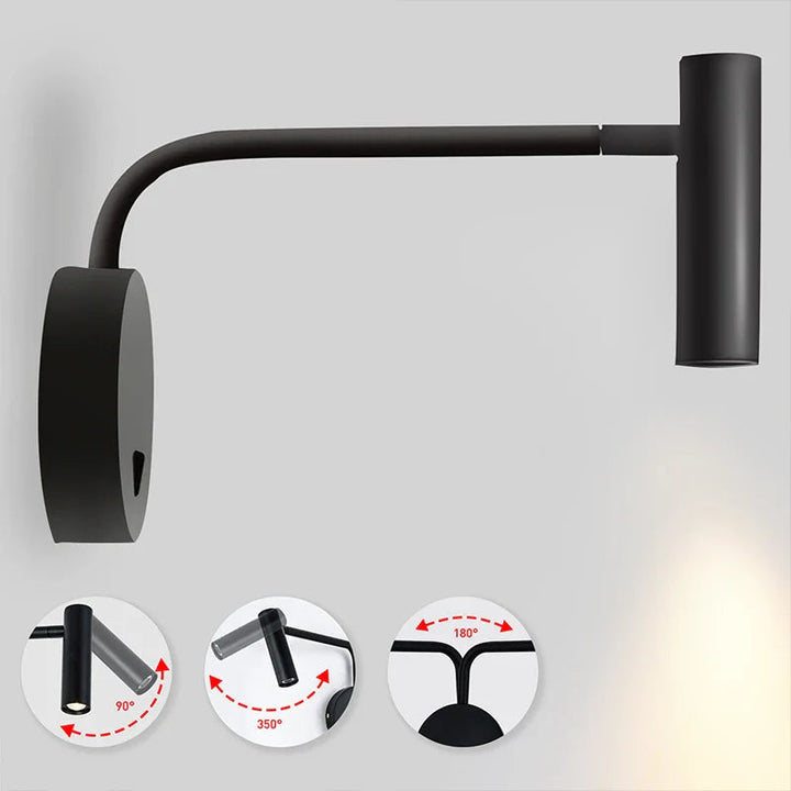 Minimalist LED Rotatable Reading Wall Light