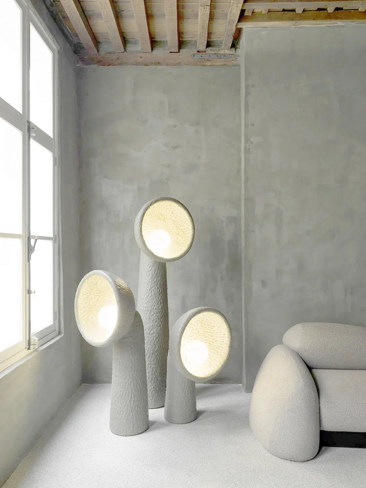 Sculptural White Floor Lamp