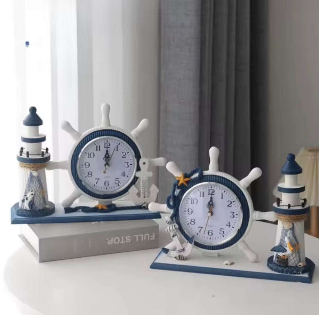 Nautical Table Clock Set