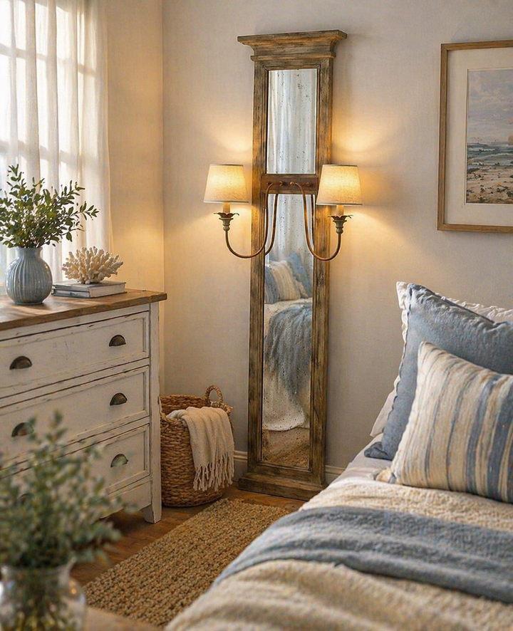 Vintage Mirror Double Wall Lamp