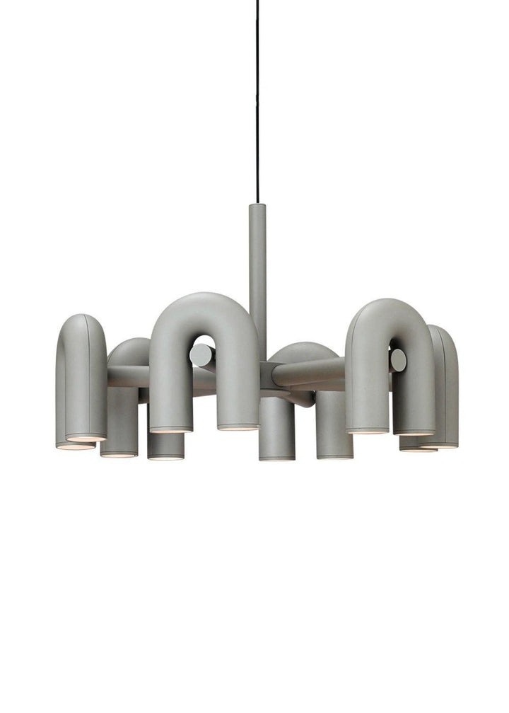 Modern GREY Tube Chandelier