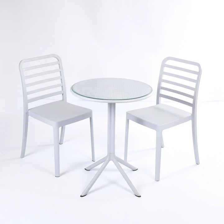 2 Flexi- Chairs + Dot Round Table 60