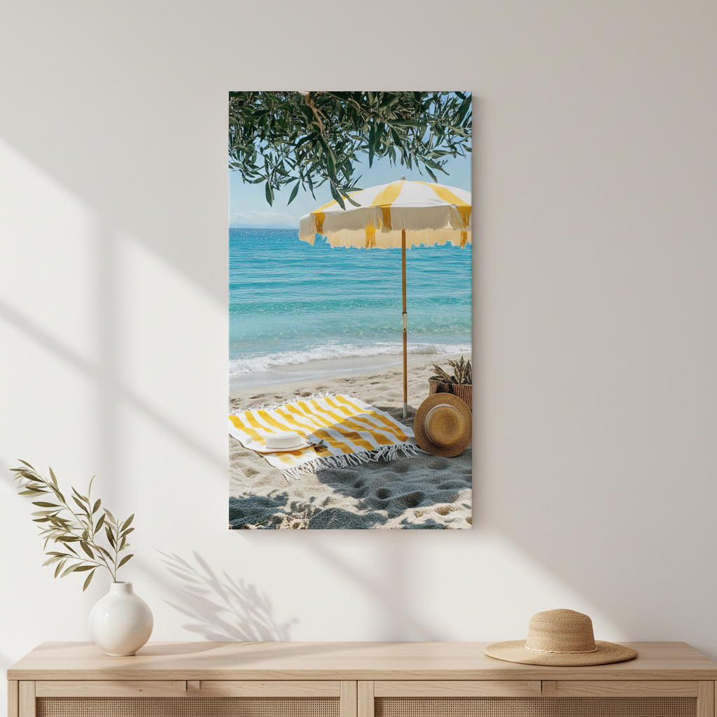 ReykjavÃƒÆ’Ã‚Â­k Vintage Travel Canvas featuring HallgrÃƒÆ’Ã‚Â­mskirkja church against a pastel sky with MDF frame and premium water-resistant canvas