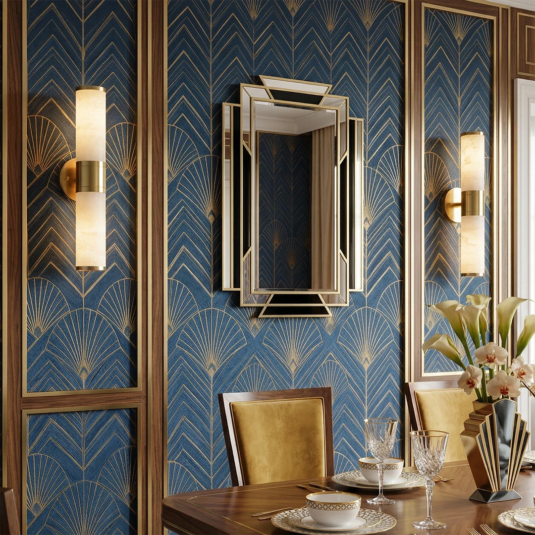 Modern Brass and Opal Alabaster Wall Light