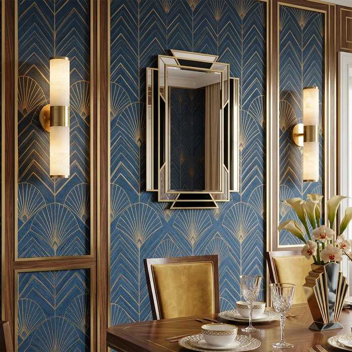 Modern Brass and Opal Alabaster Wall Light