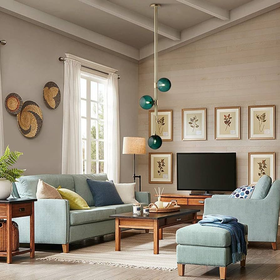Modern Green Globe Pendant Light