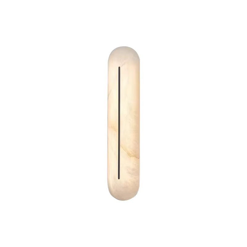 Modern Alabaster Wall Sconce with Slit Detail