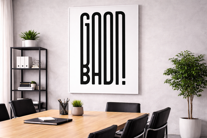 Good Bold Vertical Typography Canvas