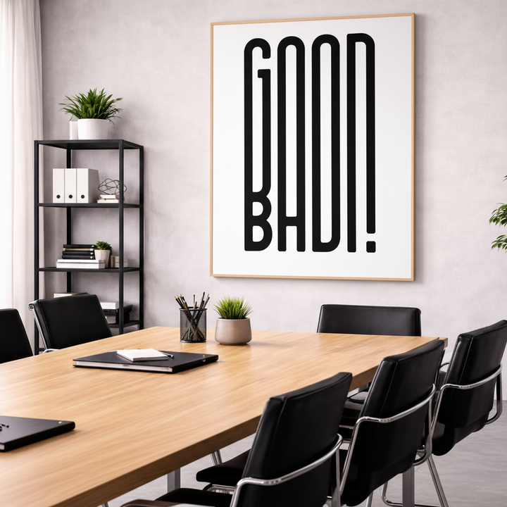 Good Bold Vertical Typography Canvas