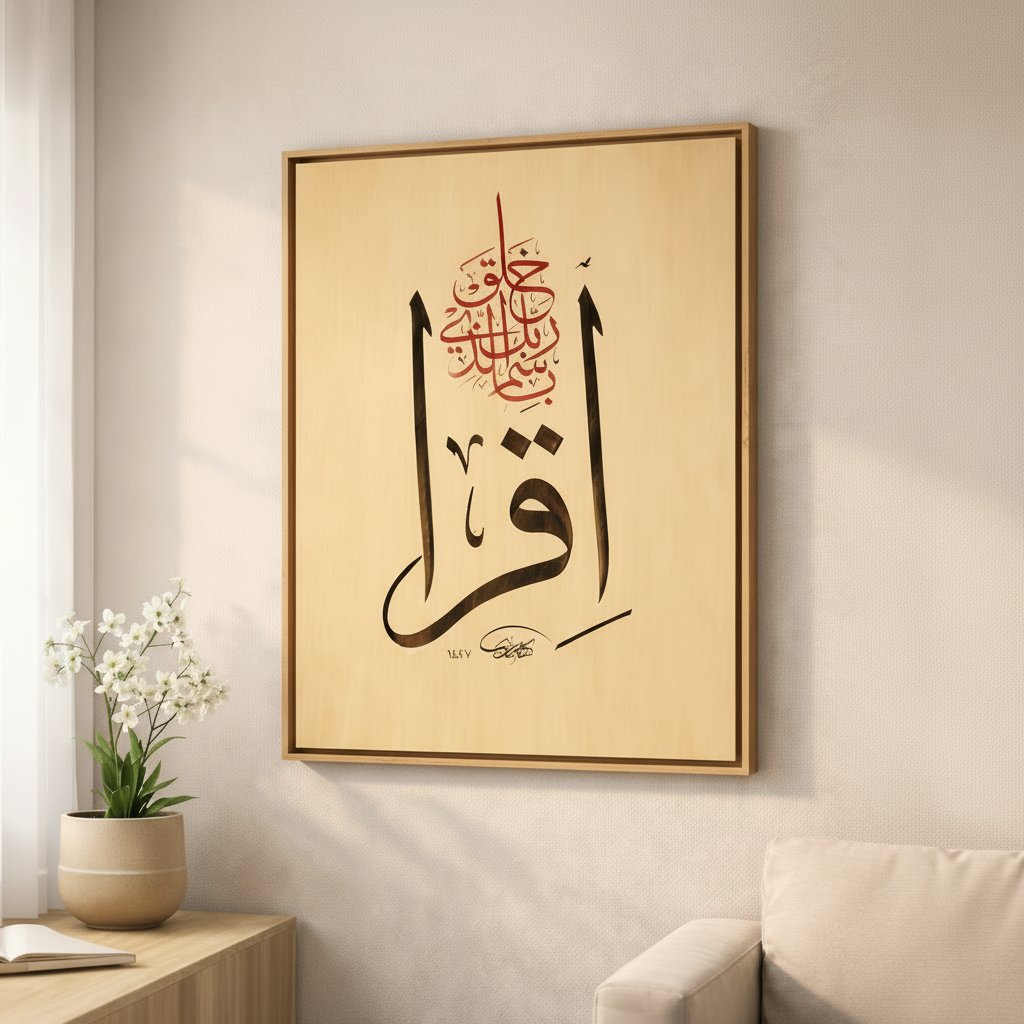 Iqra Islamic Arabic Calligraphy Canvas