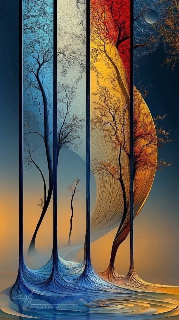 Four Seasons Tree Canvas