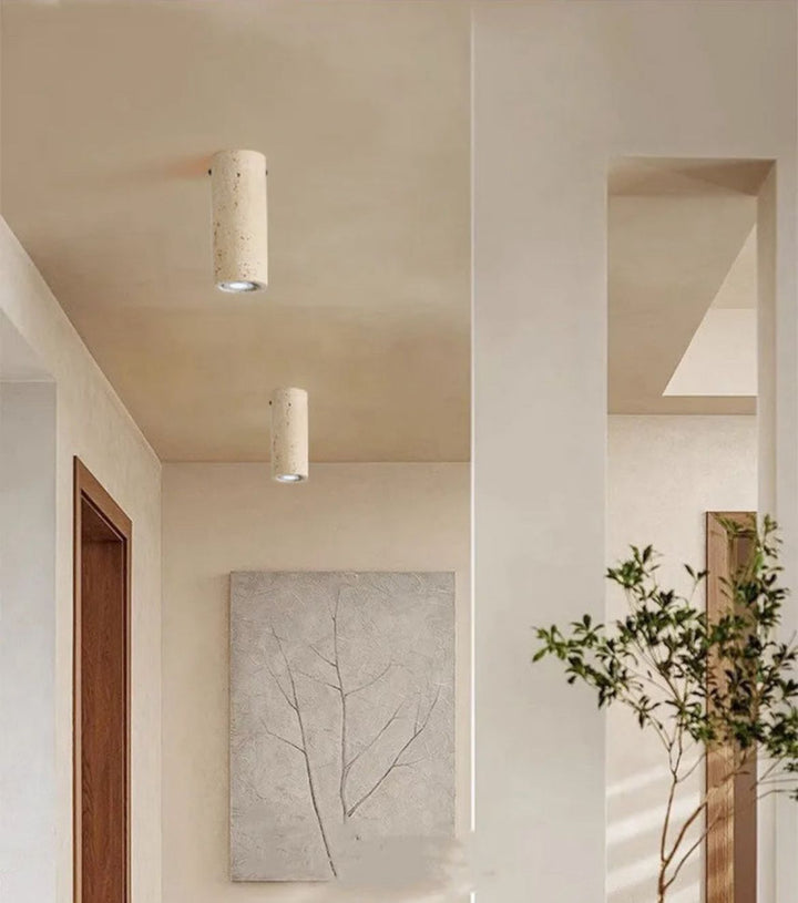 Minimalist Stone Ceiling Spotlight
