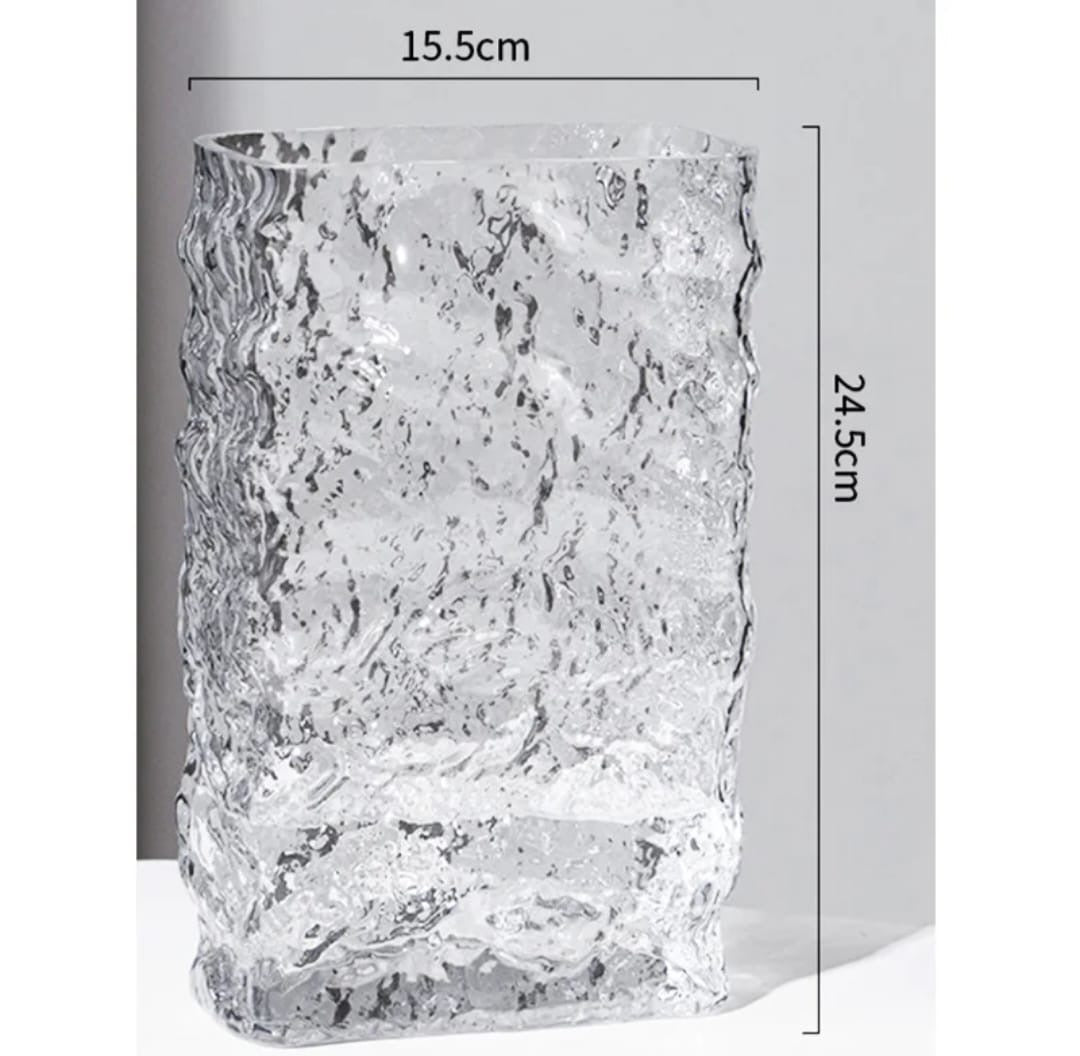 Textured Clear Glass Tumbler