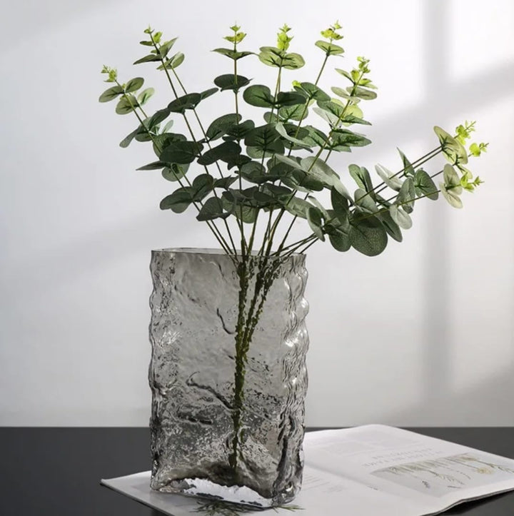 Textured Clear Glass Tumbler