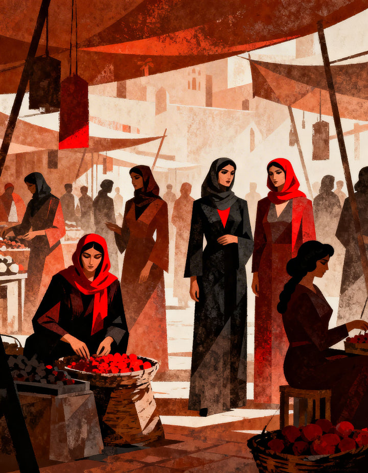 Arab Market Elegance Wall Art