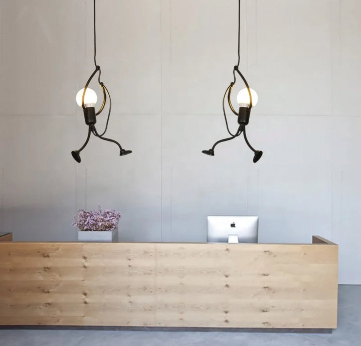 Playful Monkey Hanging Pendant Light