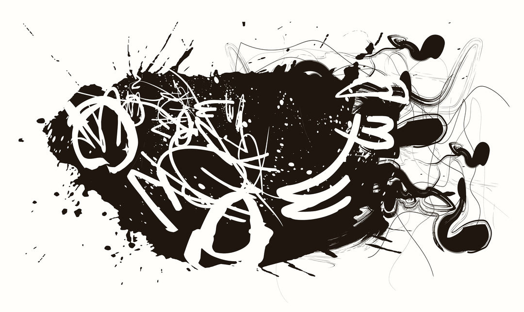 Modern Abstract Calligraphy Ink Wall Art