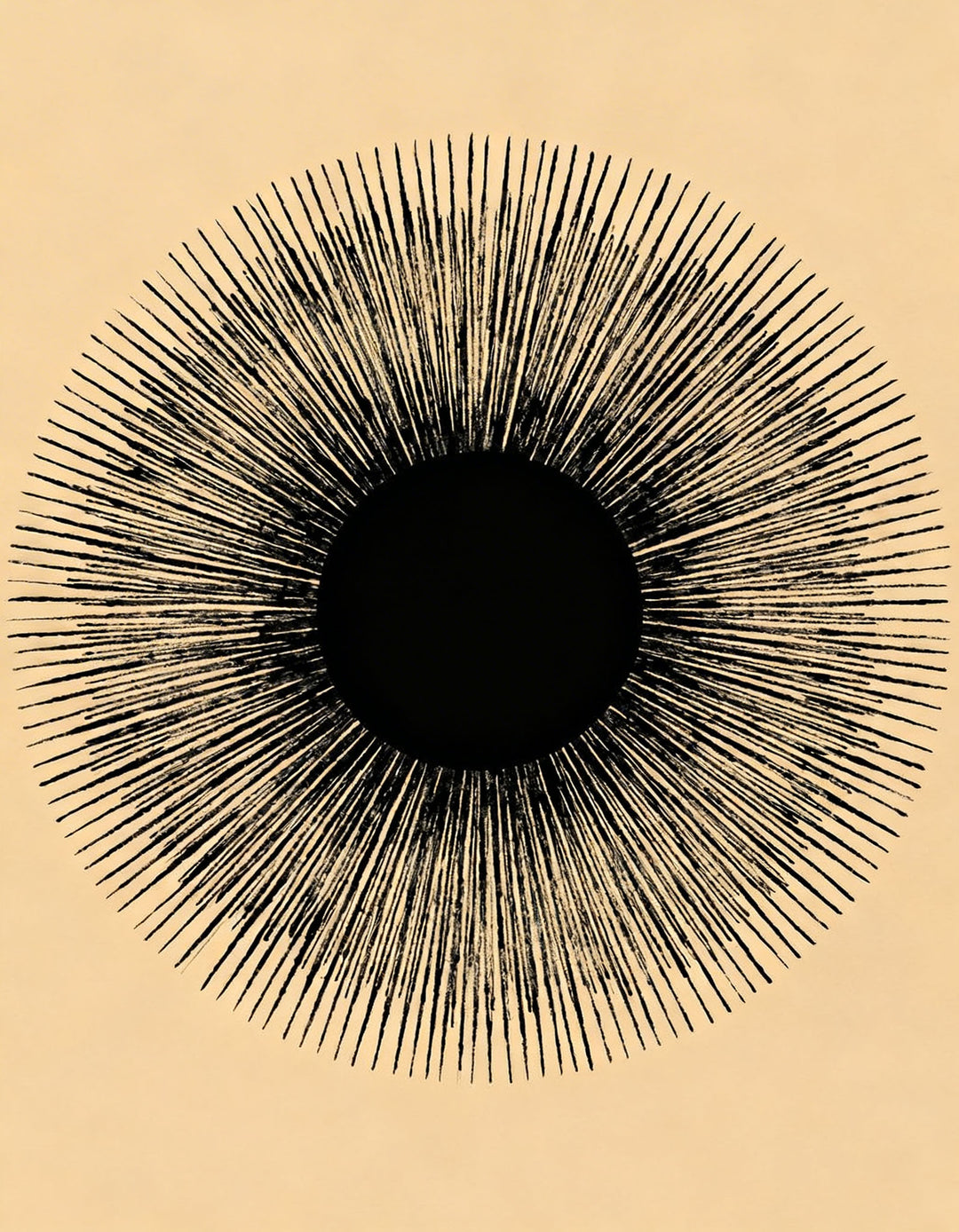 Radial Sunburst Minimal Wall Art