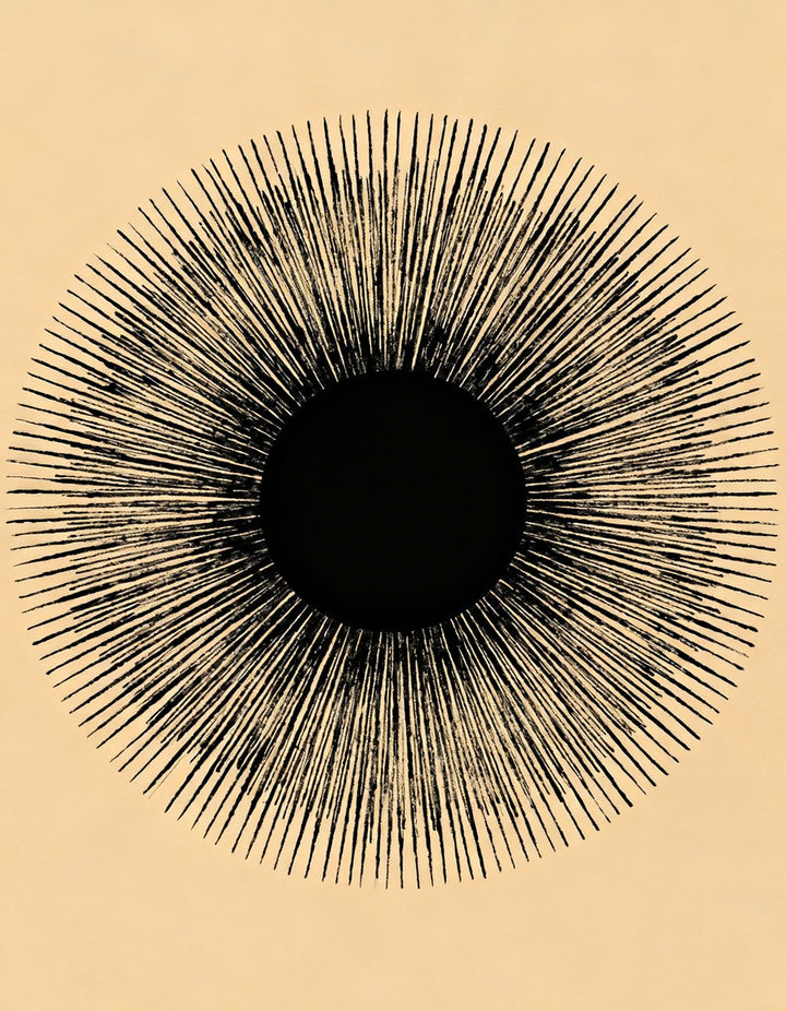 Radial Sunburst Minimal Wall Art