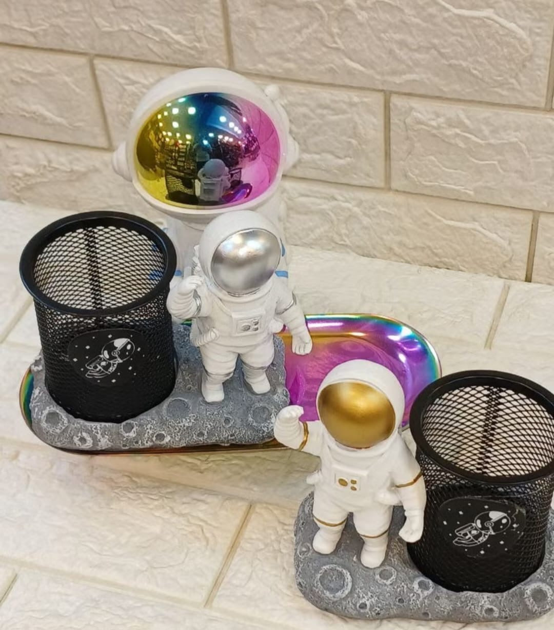 Astronaut Desk Organizer Decor
