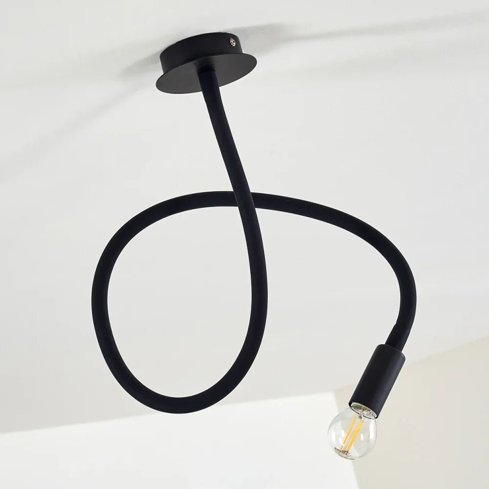 Modern Black Spiral Ceiling Light