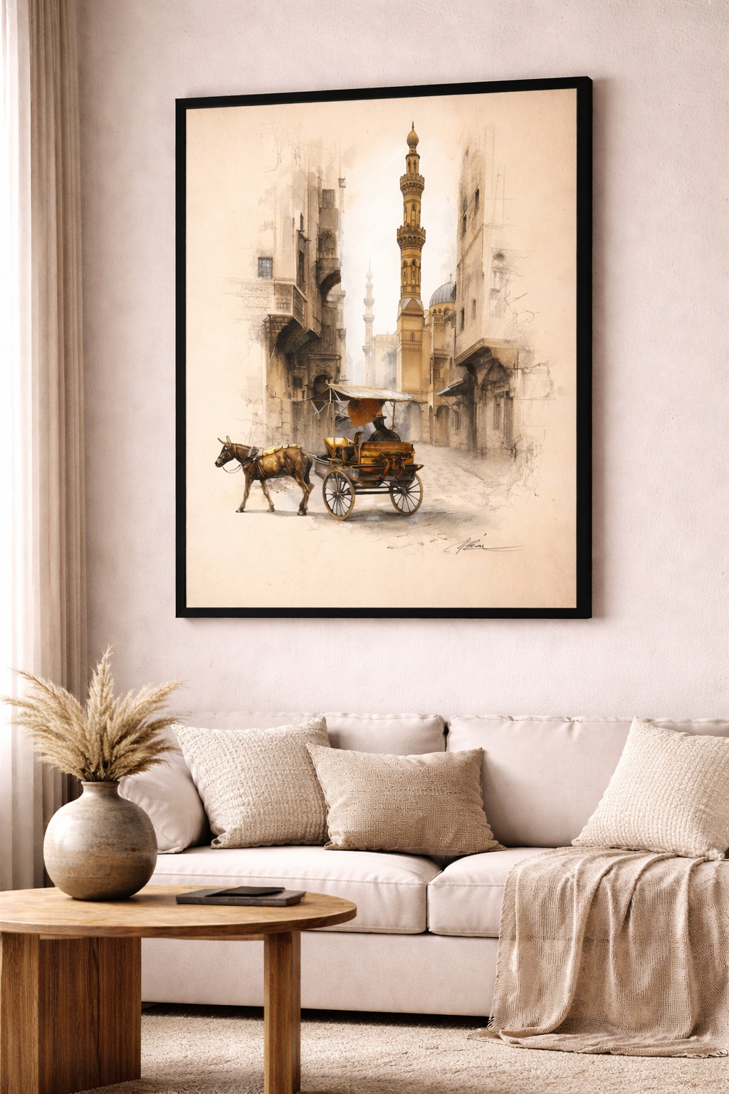 Historic Cairo Street Canvas