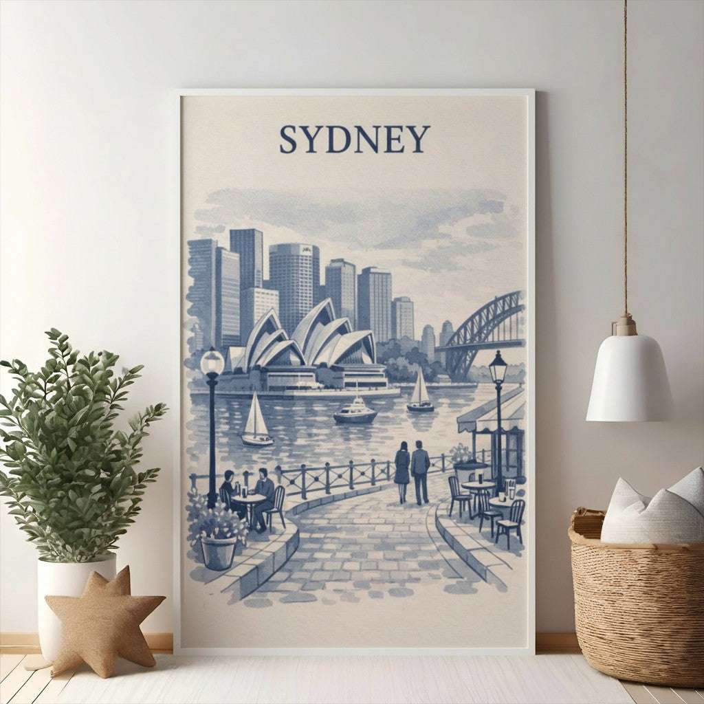 Sydney Harbor Watercolor Print