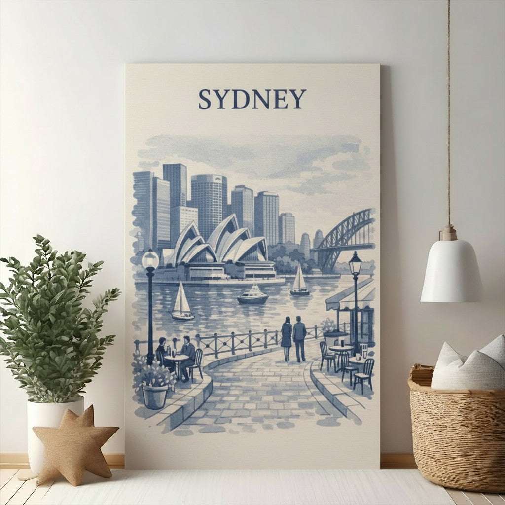 Sydney Harbor Watercolor Print