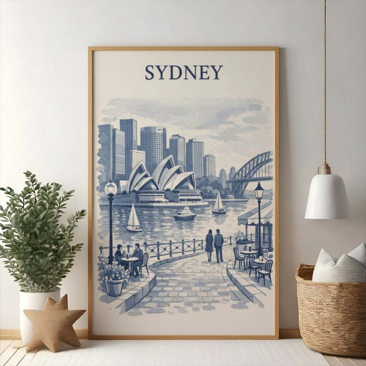 Sydney Harbor Watercolor Print