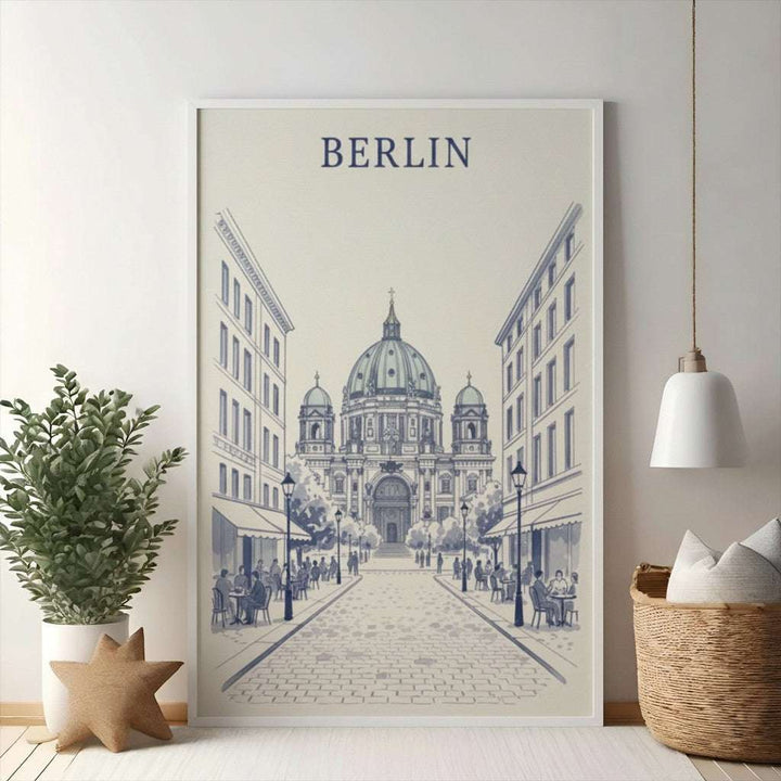 Berlin Cathedral Street Scene Art Print