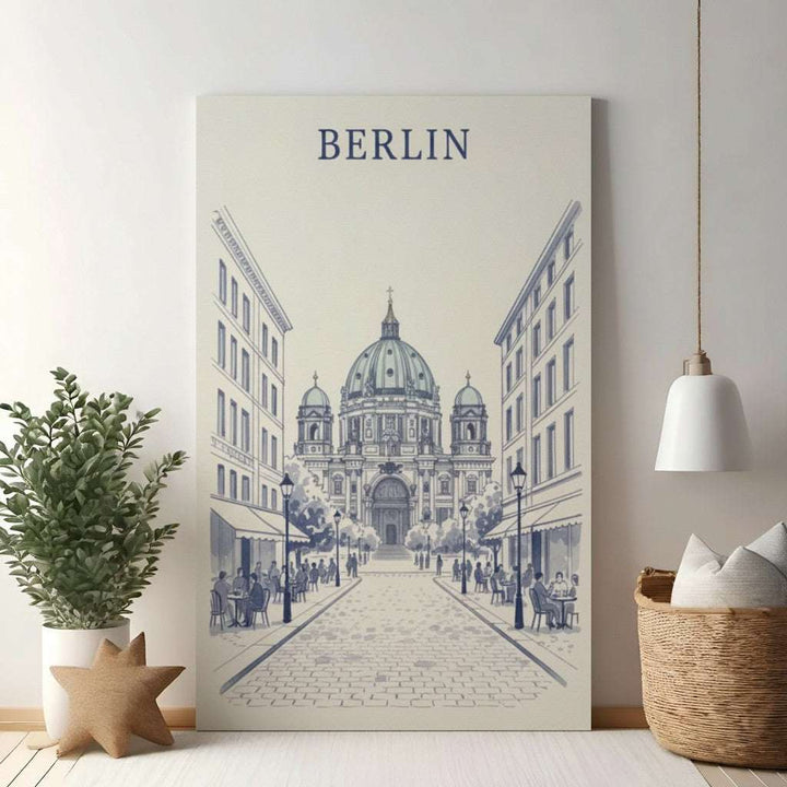 Berlin Cathedral Street Scene Art Print