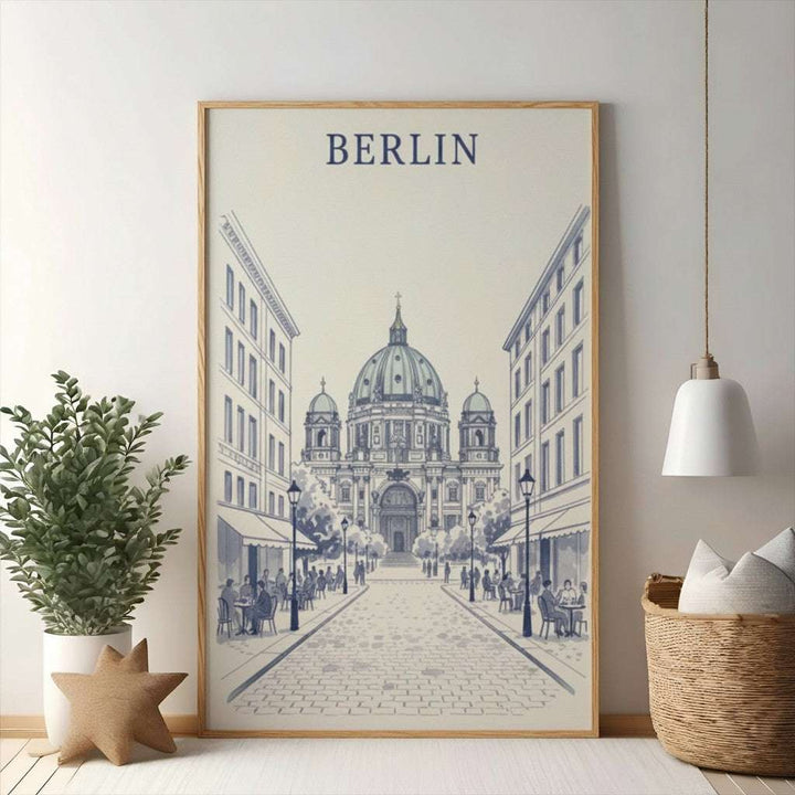 Berlin Cathedral Street Scene Art Print