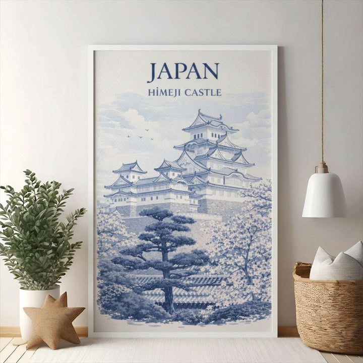 Japanese Castle Landscape Art Print