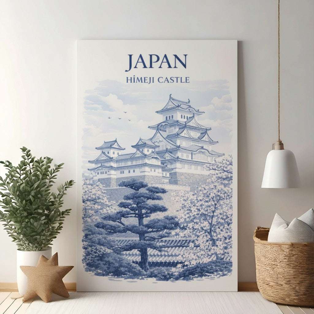 Japanese Castle Landscape Art Print