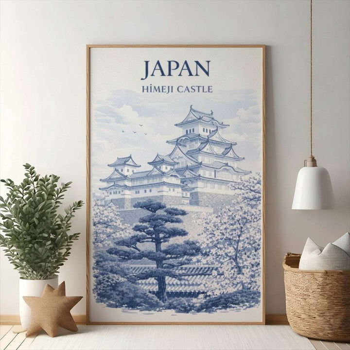 Japanese Castle Landscape Art Print