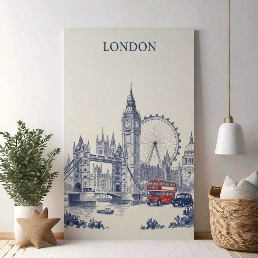 London Skyline Sketch Art Print