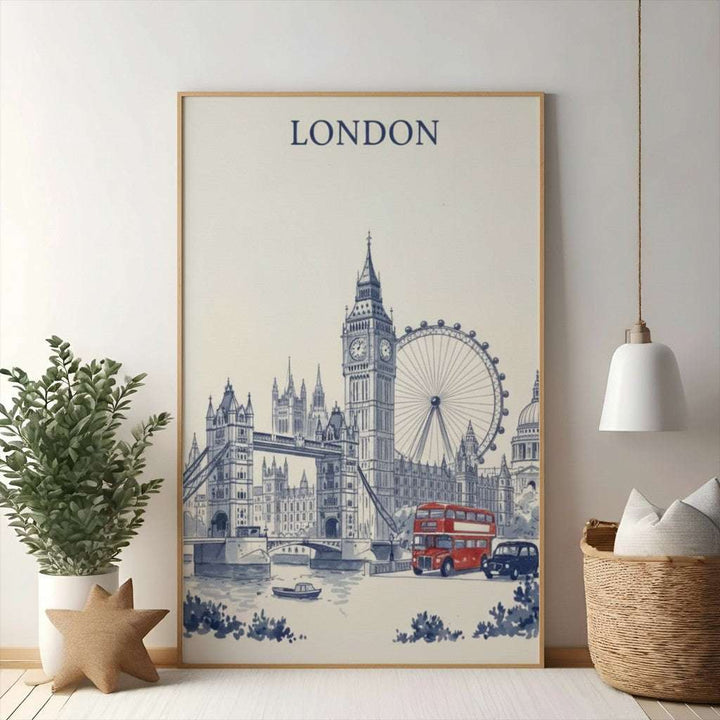 London Skyline Sketch Art Print