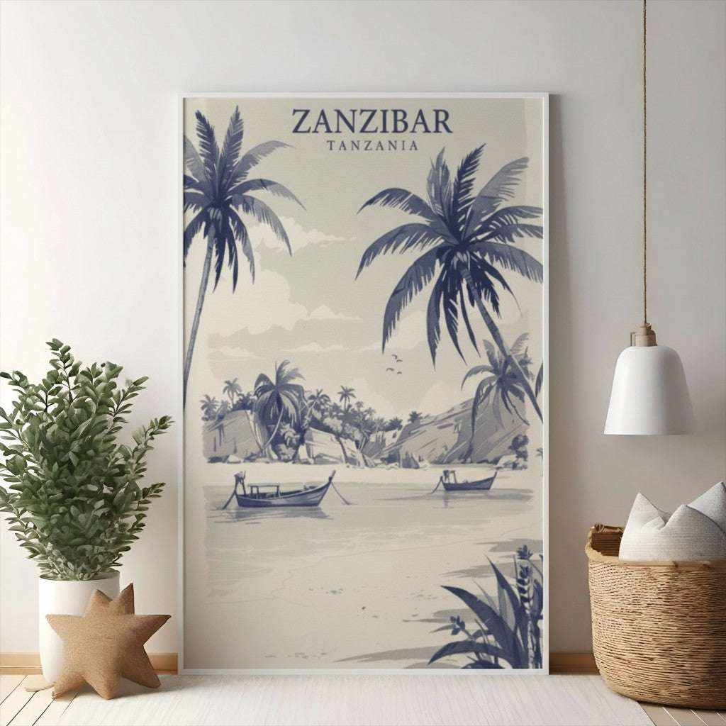 Zanzibar Tanzania Tropical Beach Scene