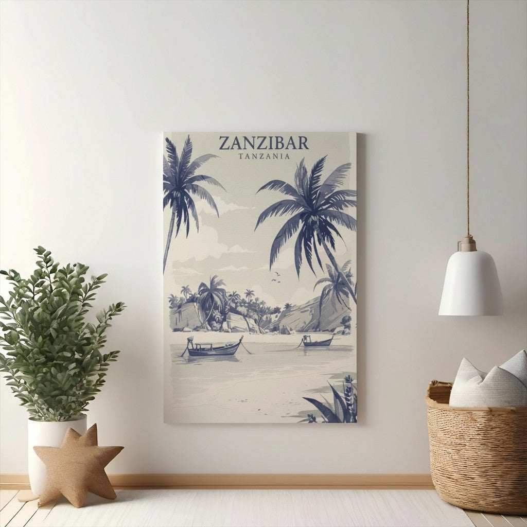 Zanzibar Tanzania Tropical Beach Scene