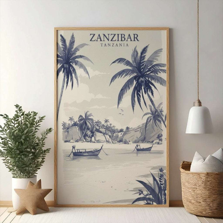 Zanzibar Tanzania Tropical Beach Scene