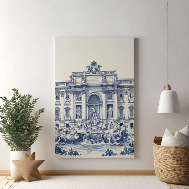 Trevi Fountain Rome Illustration