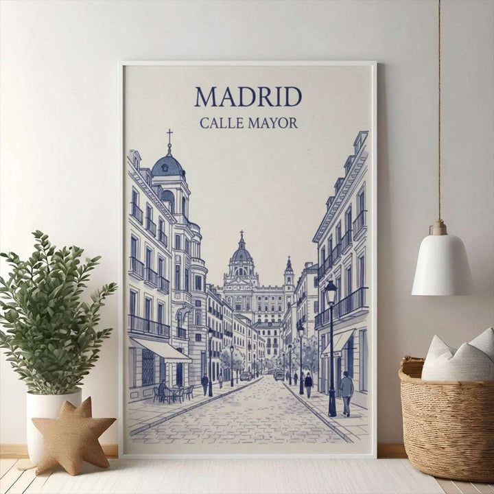 Madrid Calle Mayor Sketch Art Print