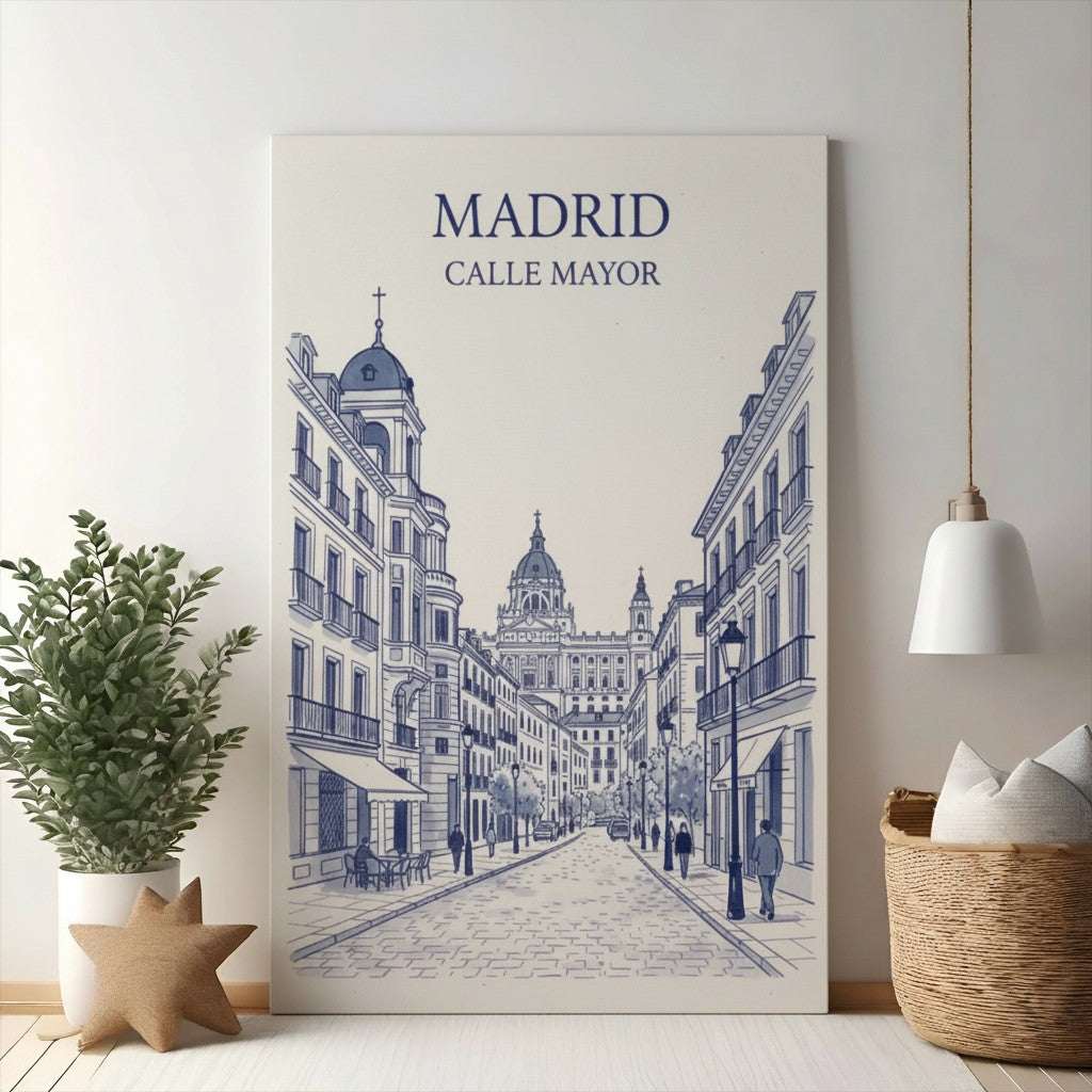 Madrid Calle Mayor Sketch Art Print