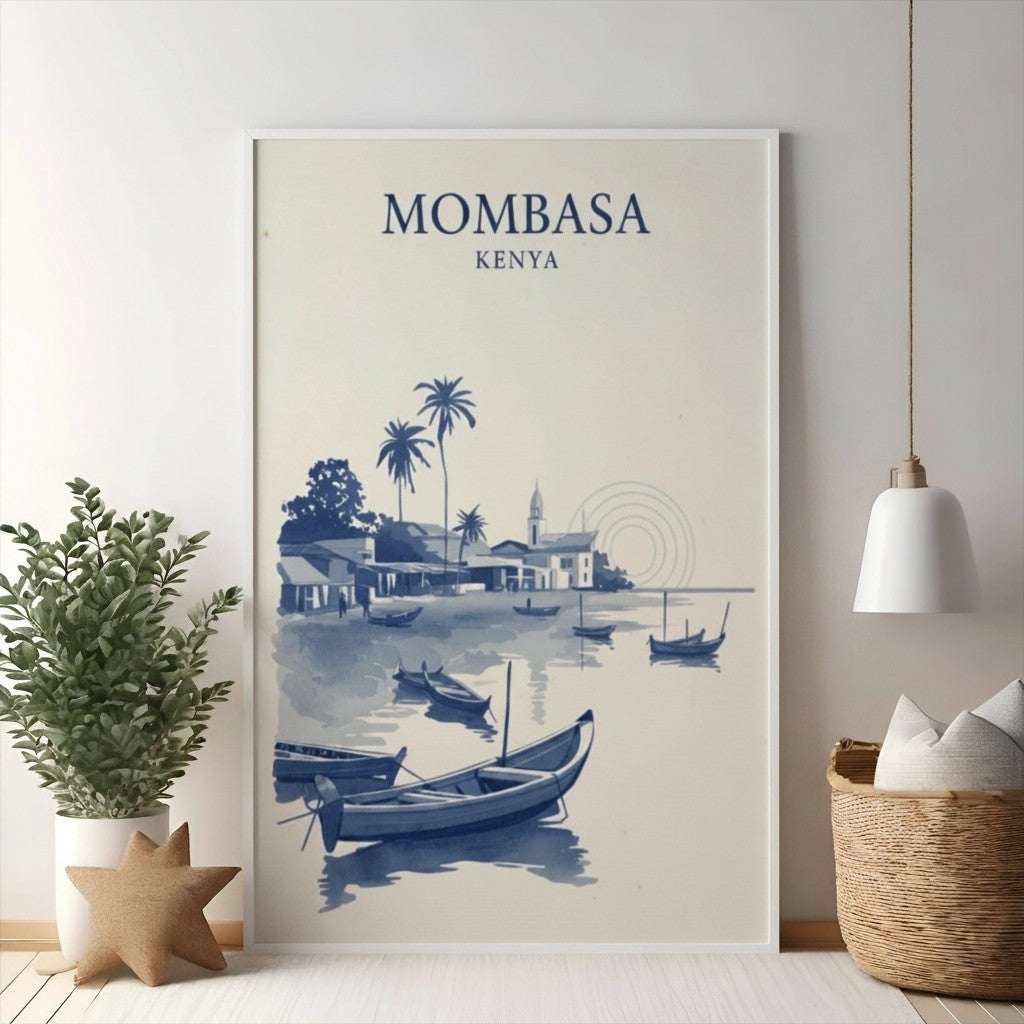 Mombasa Kenya Coastal Village Art Print