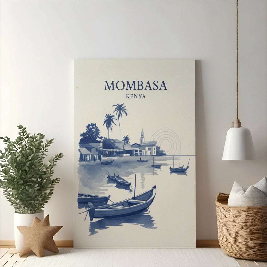 Mombasa Kenya Coastal Village Art Print